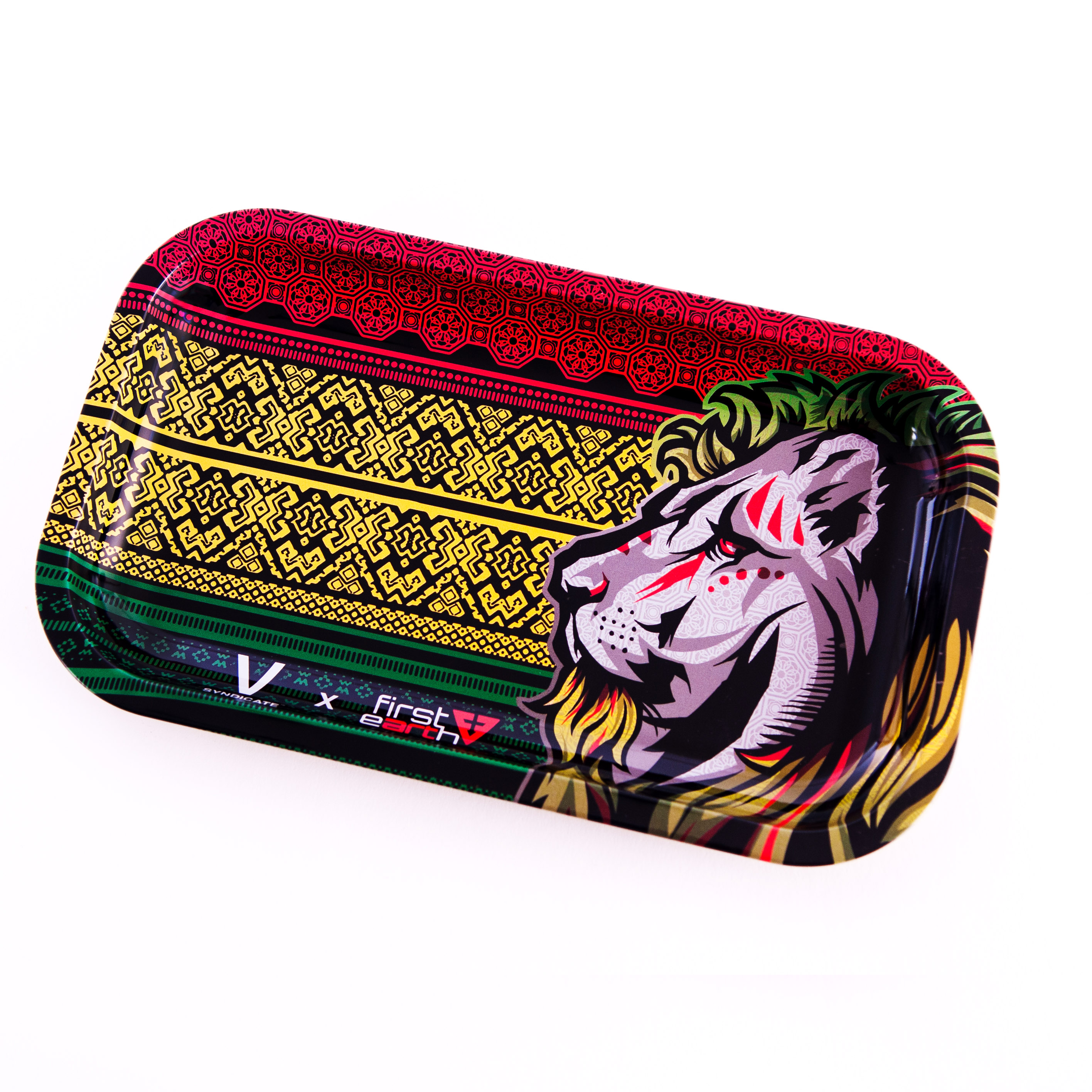 Rasta Lion Rolling Tray - V-Syndicate - 18x14cm